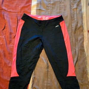 AVIA Black and Orange Athletic Leggings.  Size L